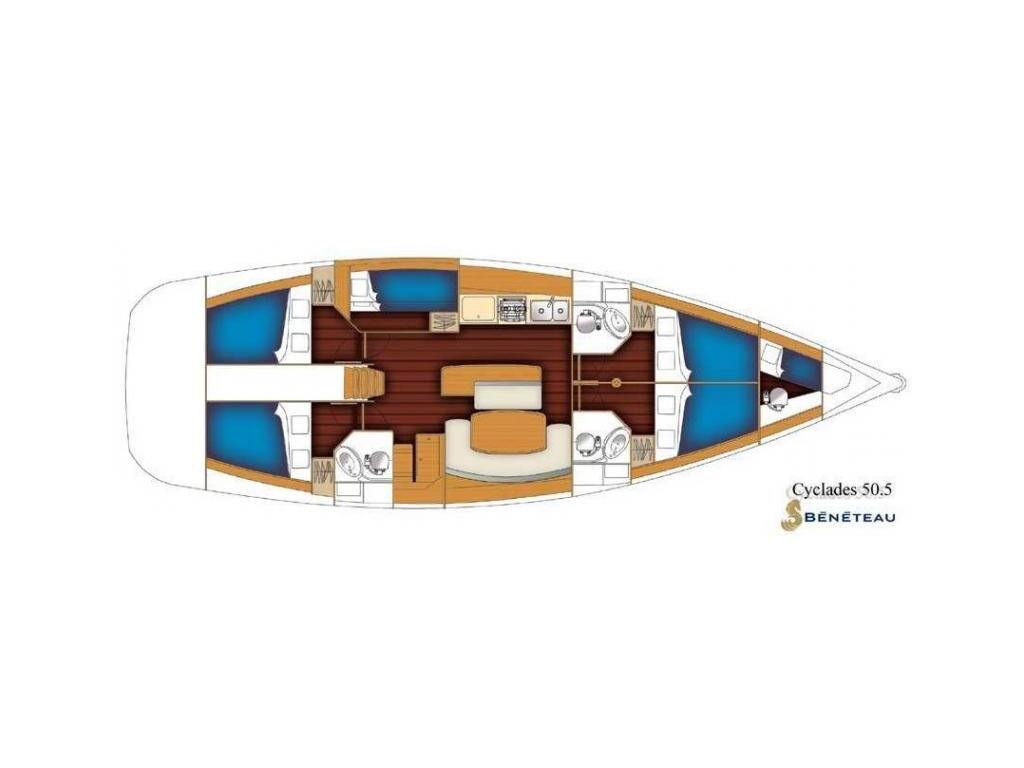 Cyclades 50.5 Azzuro