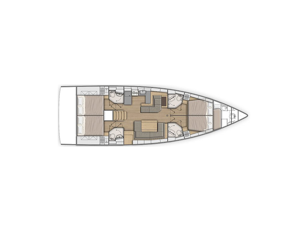 Oceanis 51.1 Living in sea